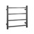 Aquaperla 4-Bar Round Heated Towel Rail in PVD Brushed Gun Metal Grey, wall-mounted modern bathroom towel warmer in Australia.