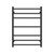 Aquaperla 7 Bar Matte Black Round Electric Heated Towel Rail 800mm x 600mm Modern Bathroom Accessory Australia