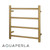 Aquaperla Brushed Yellow Gold Round Heated Towel Rail with 4 Horizontal Bars for Modern Australian Bathrooms