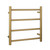 Aquaperla 4 Bar Round Heated Towel Rail in PVD Brushed Yellow Gold finish for modern Australian bathrooms.