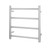 Aquaperla Round Brushed Nickel 4 Bar Heated Towel Rail for Modern Australian Bathrooms