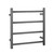 Aquaperla 4 Bar Round Electric Heated Towel Rail in PVD Brushed Gun Metal Grey finish for modern Australian bathrooms.