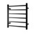 Aquaperla Matte Black Square 6 Bar Wall Mounted Electric Heated Towel Rail for Modern Australian Bathrooms