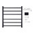 Aquaperla Matte Black 6 Square Bar Electric Heated Towel Rail for Modern Australian Bathrooms