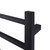 Modern Matte Black 6 Bar Square Electric Heated Towel Rail for Contemporary Australian Bathrooms