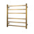 Aquaperla Square Brushed Yellow Gold 6 Bar Electric Heated Towel Rack for Modern Australian Bathrooms