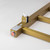 Aquaperla Square Brushed Yellow Gold 6 Bar Heated Towel Rail Power Button, Bathroom Accessory Australia