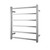 Aquaperla Square Brushed Nickel 6 Bar Electric Heated Towel Rack for Modern Australian Bathrooms