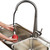 Modern Gunmetal Grey Round Pull Out Kitchen Mixer Tap with Single Handle Design for Australian Kitchens