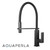 Aquaperla Round Matte Black Pull Out Kitchen Sink Mixer Tap, Australia Watermark WELS Rated