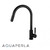 Aquaperla Round Matte Black Pull Out Kitchen Mixer Tap with Swivel Spout, Australia.