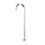 Modern Chrome Floor Standing Rectangular Bath Spout by Aquaperla, minimalist freestanding bathtub filler for contemporary Australian bathrooms.