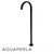 Aquaperla Rectangular Floor Standing Matte Black Bath Spout for modern Australian bathrooms.