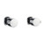 Modern Aquaperla Echo Round Chrome Shower Wall Taps side view featuring minimalist lever handles for Australian bathrooms.