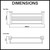 Blaze Chrome Towel Rack 600mm dimensions diagram for modern Australian bathrooms, 304 stainless steel construction.