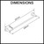 Aquaperla 300mm polished chrome stainless steel single towel rail for Australian bathrooms.