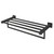 Matte Black Wall Mounted Towel Rail with Top Drying Rack 600mm for Australian Bathrooms