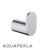 Aquaperla Rushy Round Brushed Nickel Robe and Towel Hook wall mounted in an Australian bathroom.