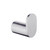 Aquaperla Rushy Round Stainless Steel Robe and Towel Hook in Brushed Nickel finish for modern Australian bathrooms.