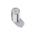 Aquaperla Rushy Brushed Nickel wall mounted round robe and towel hook for modern Australian bathrooms.