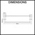 Dimensions diagram for Aquaperla Blaze 600mm matte black single towel rail bathroom accessory Australia