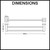 Technical drawing showing the dimensions of the Blaze Series Black Double Towel Rail 600mm for bathroom installations in Australia.
