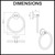 Aquaperla Round Towel Ring bathroom accessory technical dimensions and specifications available at Renovator Store Australia.