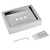 Aquaperla Ivano Chrome Soap Dish Holder, Modern Square 304 Stainless Steel Wall Mounted Bathroom Accessory, Australian Standard Luxury Fittings
