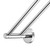 Modern chrome 800mm single towel rail for Australian bathrooms.