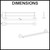 Technical drawing showing the dimensions of a dual chrome towel rail, a essential bathroom accessory for Australian home renovations.