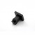 Aquaperla Blaze matte black stainless steel square robe hook for Australian bathrooms, left side view