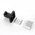 Installation kit for Blaze matte black square robe hook including mounting bracket and screws for bathroom renovation in Australia.