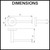 Line drawing with precise dimensions for an Aquaperla wall-mounted toilet paper holder in Australia.