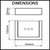 Aquaperla Ivano soap dish holder technical drawing with dimensions for bathroom installation Australia.