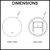Navona Round LED Illuminated Bathroom Mirror 600mm Dimensions Diagram Australia