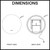 Navona 600mm Frameless Round LED Bathroom Mirror dimensions diagram showing 600mm diameter and 32mm depth specifications for Australian modern home renovations.