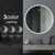 Navona 900mm Frameless Round LED Illuminated Bathroom Mirror, available at Renovator Store Australia.