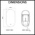 Technical drawing showing dimensions of the Navona 450mm x 900mm frameless oval LED illuminated bathroom mirror for Australian home renovations.
