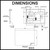 Dimensions diagram for Lumixe Asta B Rectangle LED Bathroom Mirror (900mm x 700mm) with Bluetooth and back-lit design, Renovator Store Australia.