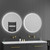 Lumixe Circo B 600mm round frameless LED bathroom mirror with built-in Bluetooth speakers, touch sensor, and defogger, available at Renovator Store Australia.