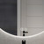 Lumixe Circo S round frameless LED bathroom mirror with dual touch sensor buttons and integrated backlit illumination, modern Australian interior design.