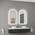 Lumixe Aura S 900mm Arch Frameless LED Illuminated Mirror for modern Australian bathrooms.