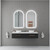 Lumixe Aura S Arch LED Illuminated Frameless Bathroom Mirror 900mm x 550mm Australia