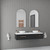 Lumixe Aura B 900mm Frameless Arch LED Bathroom Mirror with Bluetooth Speakers and Touch Sensor Buttons in Australia