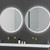 Lumixe Circo-B Round Frameless LED Bathroom Mirror with Bluetooth Speakers and Backlit Illumination in a Modern Australian Home