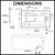 Lumixe Asta S 1200mm LED bathroom mirror dimensions diagram showing 1200mm height and 700mm width specifications for Australian renovations.
