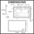 Lumixe Lume S 1200mm frameless LED bathroom mirror dimensions diagram for Australian home renovations.