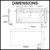 Dimensions diagram for Lumixe Asta S 1800mm x 850mm frameless rectangular LED bathroom mirror showing product measurements for Australian bathroom renovations.