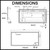 Lumixe Lume S 1500mm LED Bathroom Mirror Dimensions Diagram, Renovator Store Australia