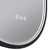 Euro Mirror Kapsel black aluminium oval LED illuminated bathroom wall mirror with integrated front lighting and touch sensors for Australian homes.